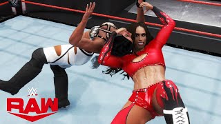 WWE 2K20 RAW EMBER MOON (W/SHOTZI BLACKHEART) VS ALIYAH (W/THE ROBERT STONE BRAND)