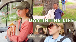 farm updates, decluttering, antique with me // Day in the Life Mom of 8 Kids
