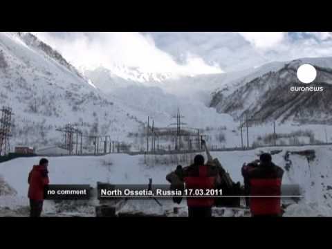 Russian military use artillery to dislodge avalanches in North Ossetia.... No Comment | euronews: watch the international news without commentary | www.euronews.net