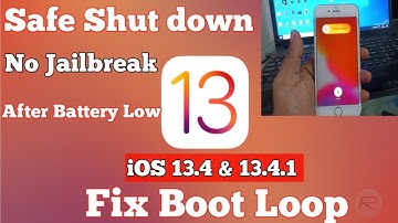 Safe Shut Down Fix iOS 13.4 & 13.4.1 iPhone Boot Loop Restart iCloud Bypass