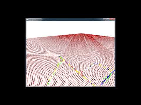 Vector Field Pedestrian Navigation Model - 50m² area on a 250m² map