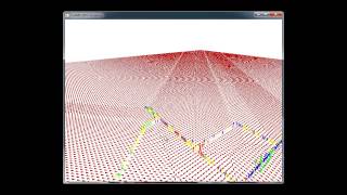 Vector Field Pedestrian Navigation Model - 50m² area on a 250m² map