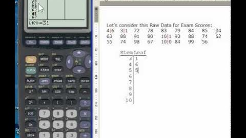 How to make a Stem-an-Leaf display