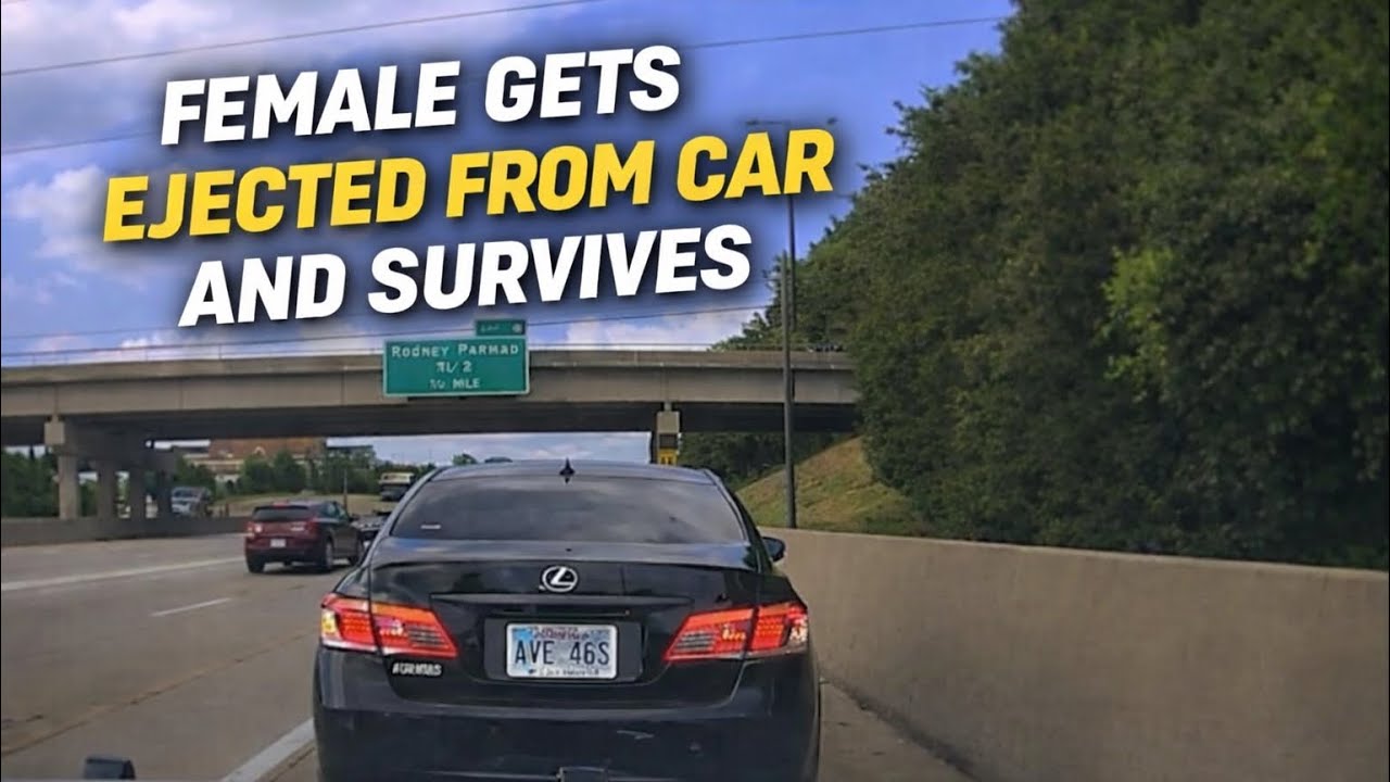 Female Suspect Ejected From Car in High-Speed Chase… and Survived 😳