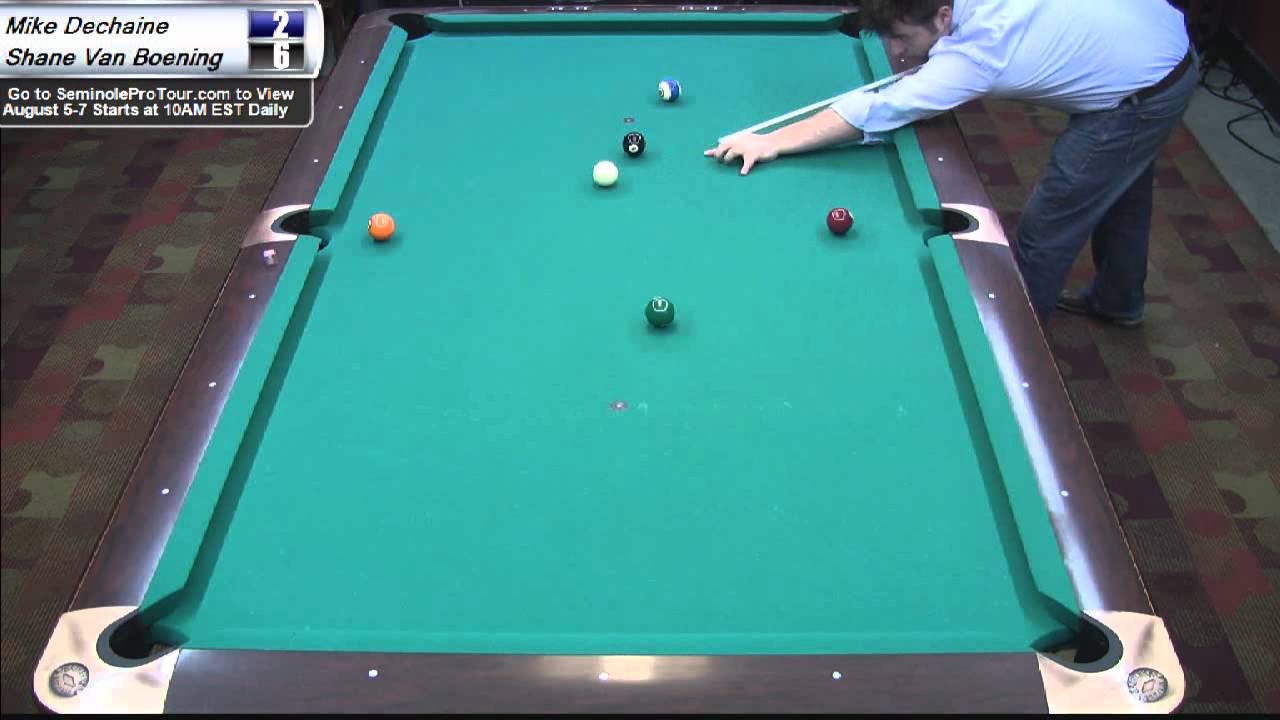 Mike Dechaine and Shane Van Boening Warming Up Seminole Pro Tour