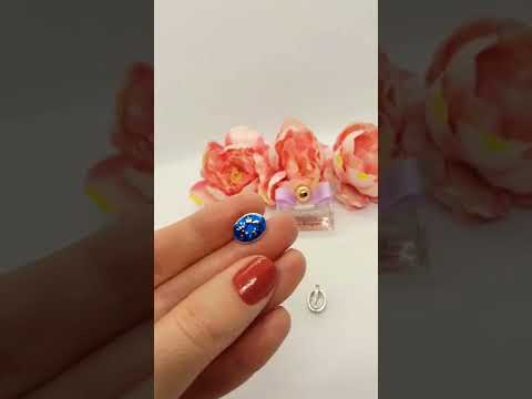 Срібні сережки "зоряна ніч" синя емаль англійський замок, видео 1