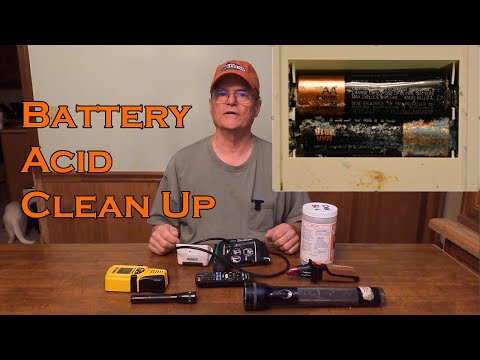 How to clean Battery Acid leaks in Electronic Devices, different batteries need different methods.