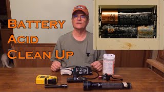 How to clean Battery Acid leaks in Electronic Devices, different batteries need different methods.