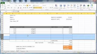 Create an Invoice in Excel Create an Invoice in Excel