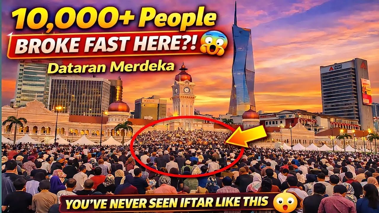 🚨 KL’s CRAZIEST IFTAR Ever!? 😳 Dataran Merdeka Walking 🇲🇾 Tour 2026 Biggest Iftar Gathering 🤯
