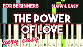 CELINE DION - THE POWER OF LOVE | SLOW & EASY PIANO TUTORIAL