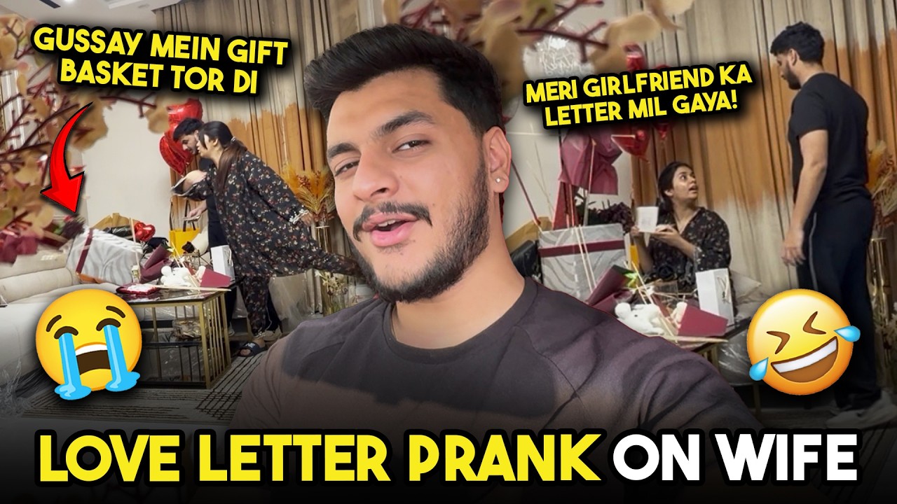 Girlfriend Love Letter Prank on Wife 🤣 | Bushra Ko Meri Girlfriend Ka Pata Chal Gaya 😱