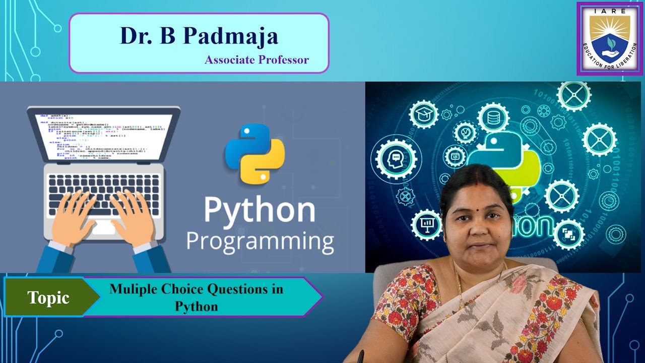 Multiple Choice Questions in Python by Dr. B Padmaja - YouTube