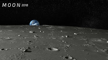 Moon - Close Up View - Real Sound. HD
