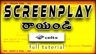 screenplay writing  celtx software full tutorial in telugu  screenplay software  celtx tutorial screenshot 4