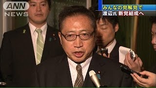 みんなの党・渡辺前代表　選挙に向け新党結成(14/11/23)