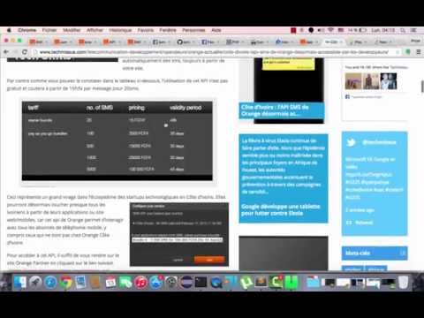 #1 Presentation de Orange SMS CI API [720pHD]
