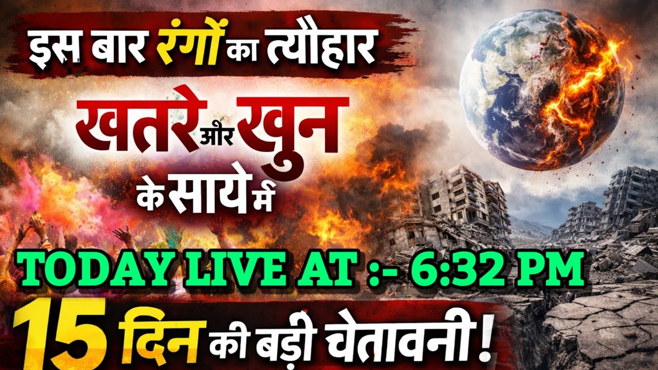 15 दिन की बड़ी चेतावनी। होली खतरे और खून के साए में । Bhavishya Malika 2026। WhatsApp:-9634566899