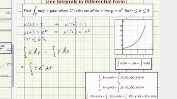 Evaluate a Line Integral of in Differential Form