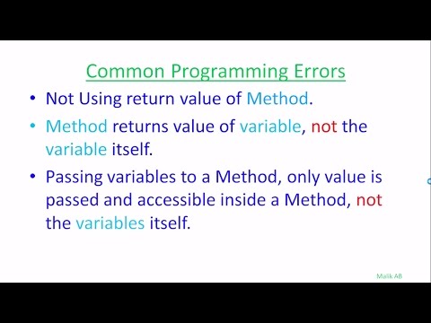 Java Beginners Tutorials #31 "Variable scope only in Method" Common Programming Errors 3/5