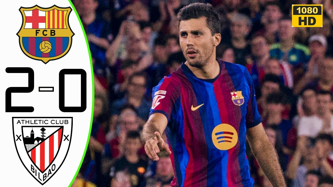 Barcelona vs Athletic Bilbao 2-0 Rodri DEBUT🔥Highlights & All Goals 2026 HD