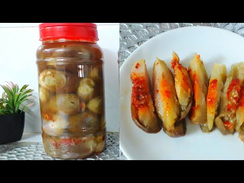 مخلل الباذنجان السوري بطريقة سهلة و النتيجة ستبهرك مخللات باذنجان 