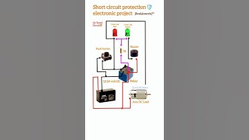 How to make a short circuit protection with Relay#electrical #diycircuit #sceinceproject #shorts