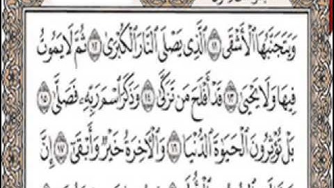 الشيخ ماهر المعيقلي سورة الاعلى مكررة 3 مرات