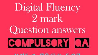 Digital Fluency important 2 mark question and answers @EEdjoin