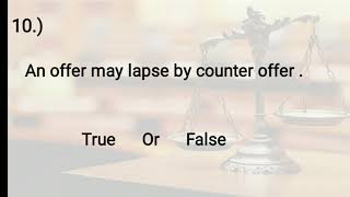 Business law quiz| Multiple choice question in business law| Connection  #illegalagreement #offer screenshot 1