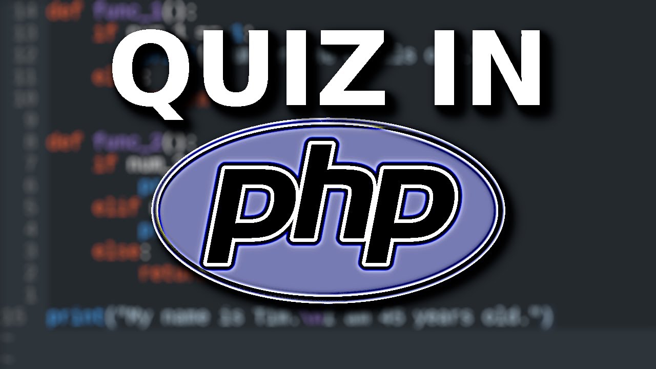 ข้อสอบ php mysql  Update  Making a quiz in PHP