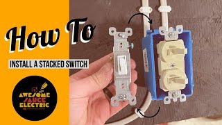 How to Install Stacked Switch to Separate Light and Fan in Bathroom