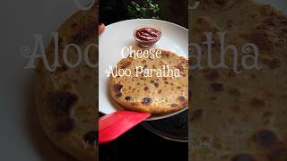 Cheese Aloo Paratha with Schezwan chutney #breakfastrecipe #paratha #recipe #shorts #trending #viral