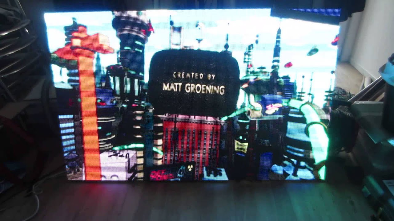 RGB LED Matrix Test - 20 P5 modules (64x32 each) Colorlight 5A with ...