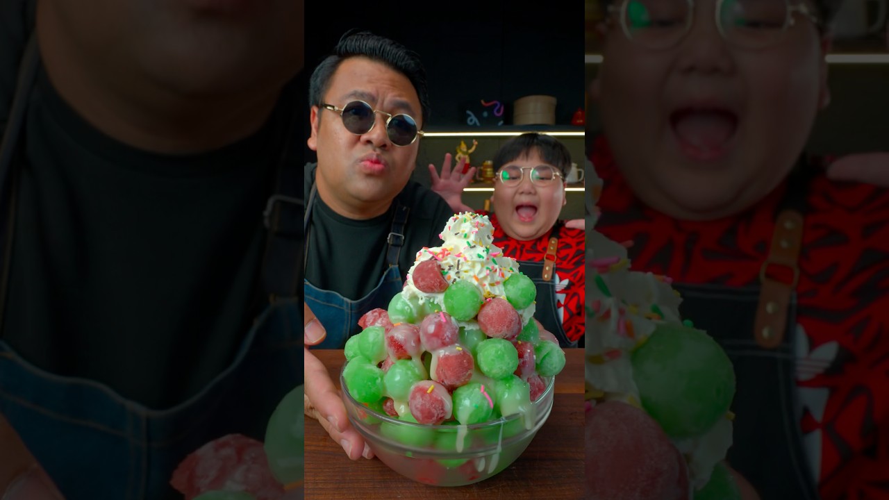 Bingsu Grape trend : Yes or No ? #shorts #WallsThailand #aiscream
