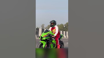 ROHIT BHAI DOING STUNT BY NINJA ZX-10R 🤯💚 || NISHU DESHWAL#nishudaswal #automobile #tractor #shorts