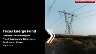 Outside ERCOT Grant Program (OEGP) Disbursement and Reporting Requirements Webinar