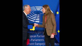 President Metsola Meets Portugal’s President Marcelo Rebelo de Sousa at the European Parliament 🇪🇺🇵🇹