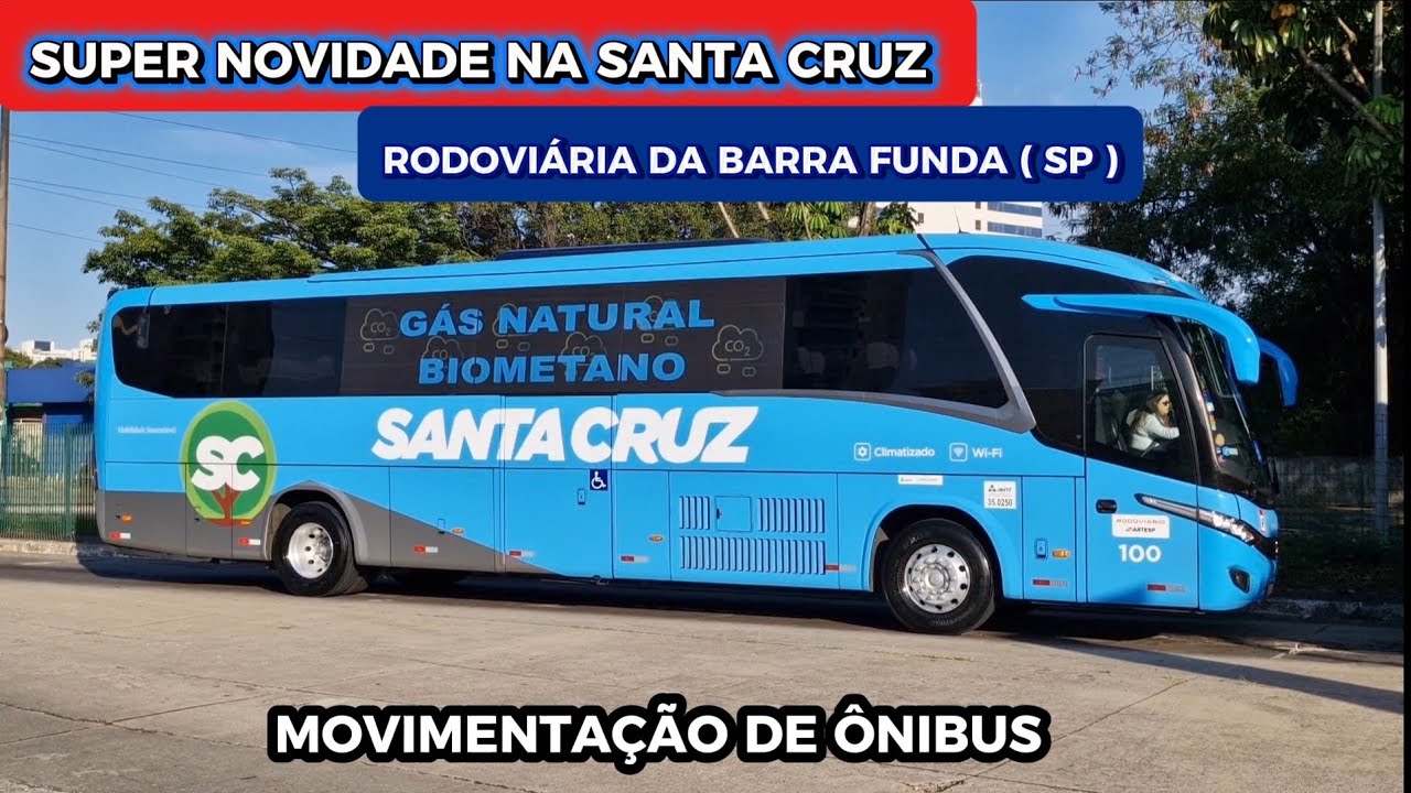 MOVIMENTO DE ÔNIBUS NO TERMINAL RODOVIÁRIO DA BARRA FUNDA ( SP ) com NOVIDADE na VIAÇÃO SANTA CRUZ