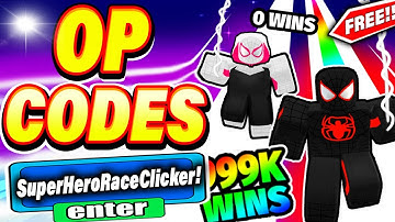 ALL NEW *SECRET CODES* IN ROBLOX SUPER HERO RACE CLICKER (super hero race clicker codes) 2023