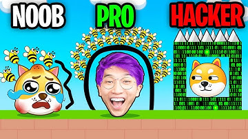 NOOB vs PRO vs HACKER In SAVE THE DOGE!? (ALL LEVELS!)