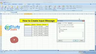 How to Create Input Message in Excel | Input Message kaise lagaye Cell mein