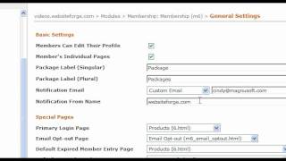 Change Membership Modules Notification From Name - Websiteforge Ecommerce Website
