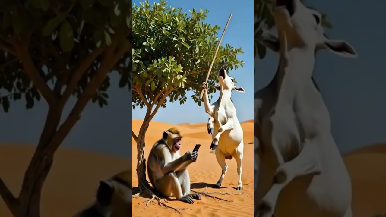 monkey dislike photo is cow 😡 