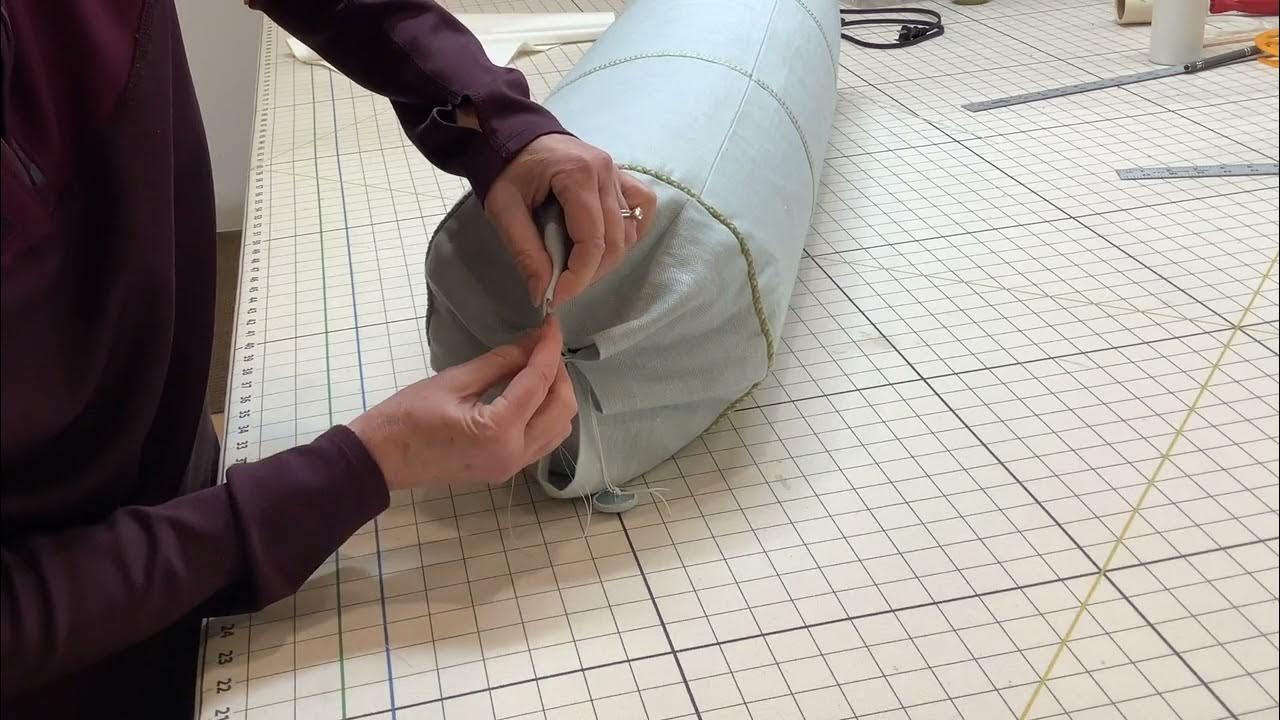 Bolster How To Pleat Ends with Buttons YouTube