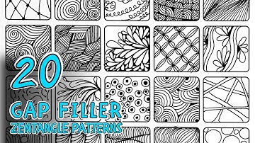 Calm and Draw with Me | 20 Gap Filler Zentangle Patterns | Zendoodle Drawing Session