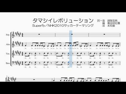 【混声合唱 / 楽譜 / 歌つき】タマシイレボリューション（Superfly）