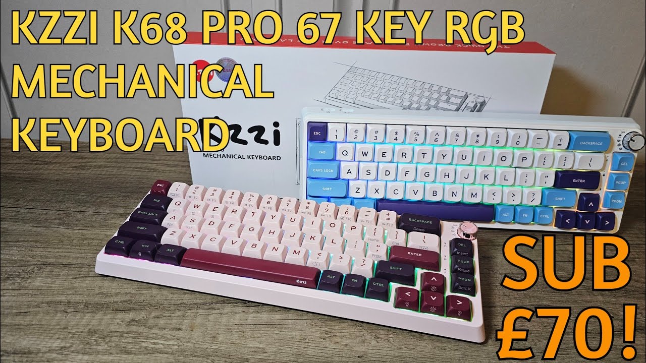 ELMWAY K68 PRO 67 KEY MECHANICAL KEYBOARD - YouTube