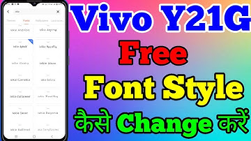 Vivo Y21G Free Font Style Setting Kaise Change Kare // How To Free Font Style Change Setting In Vivo
