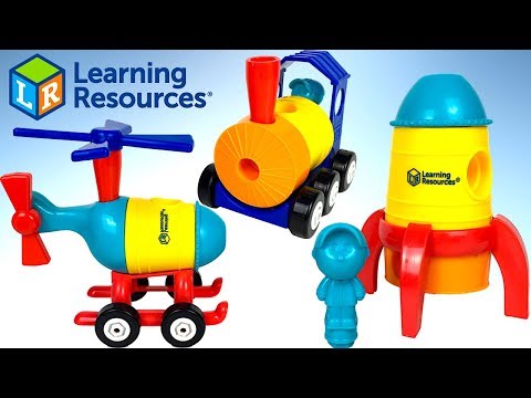 UNBOXING LEARNING RESOURCES 1.2.3 BUILD IT ROCKET Literature EssayP TRAIN & HELICOPTER